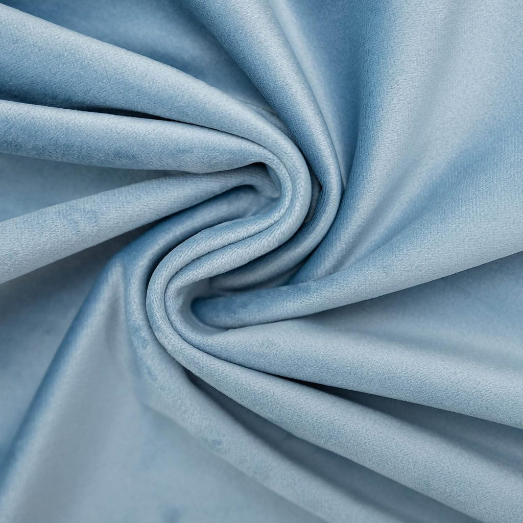 Light Blue Soft Velvet Throw Pillow Covers 20x20 inch Set of 2
