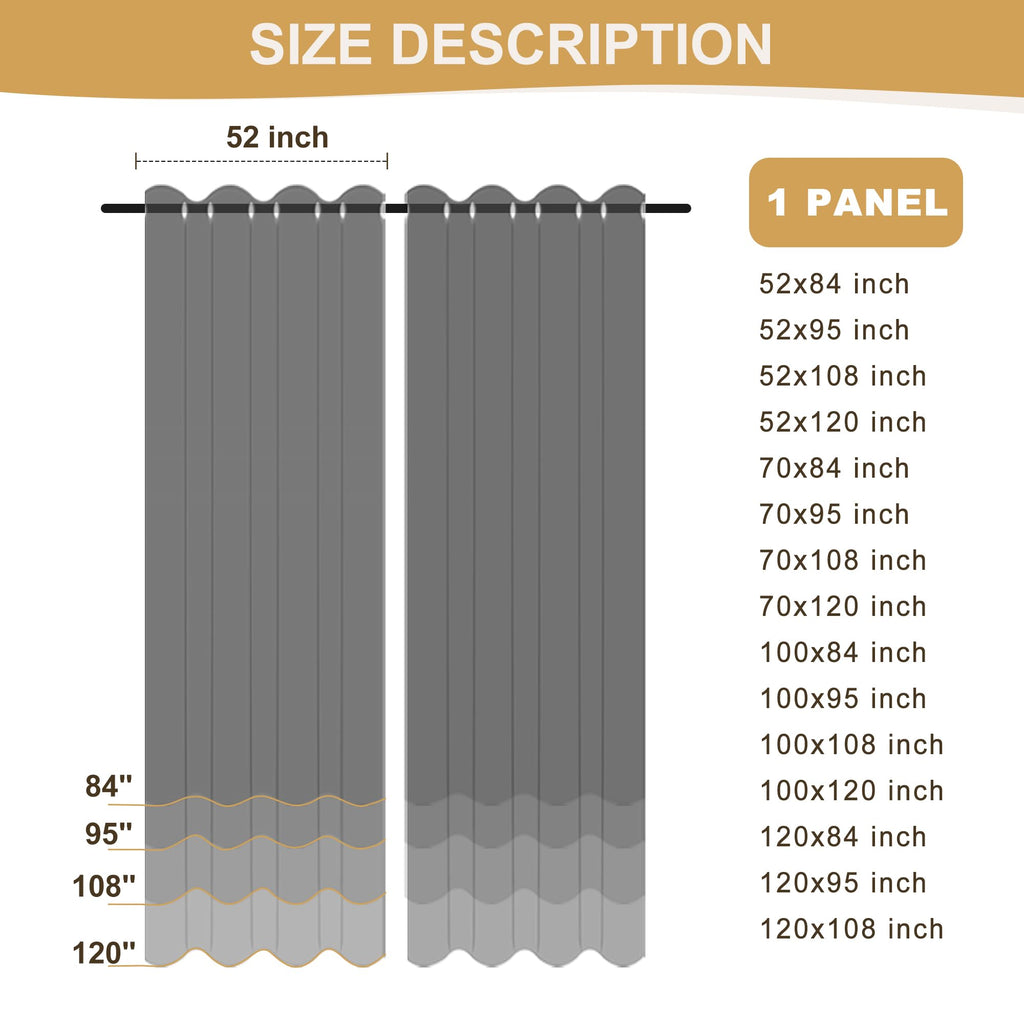 Waterproof Outdoor Patio Curtains Thermal Insulated