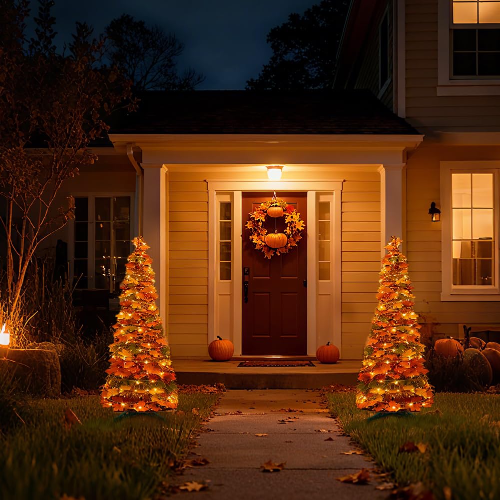 5.2FT Fall Tree Fall Decor, Thanksgiving Maples Tree for Fall Porch Decor, Thanksgiving Decorations
