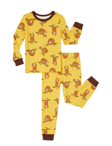 Bamboo Viscose Pajama Set for Toddlers with Improved Tensile Strength, Snug Fit Pjs Sleeper for Baby Boys Girls Kids