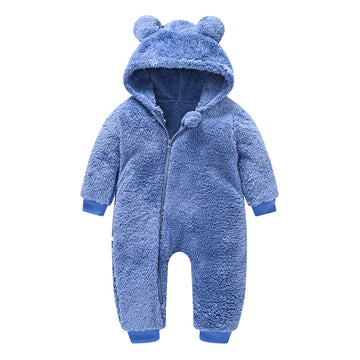 Baby Fleece Jumpsuits 12 Infant Bear Snowsuit Bodysuit Cartoon Newborn Hooded Romper Warm Coat