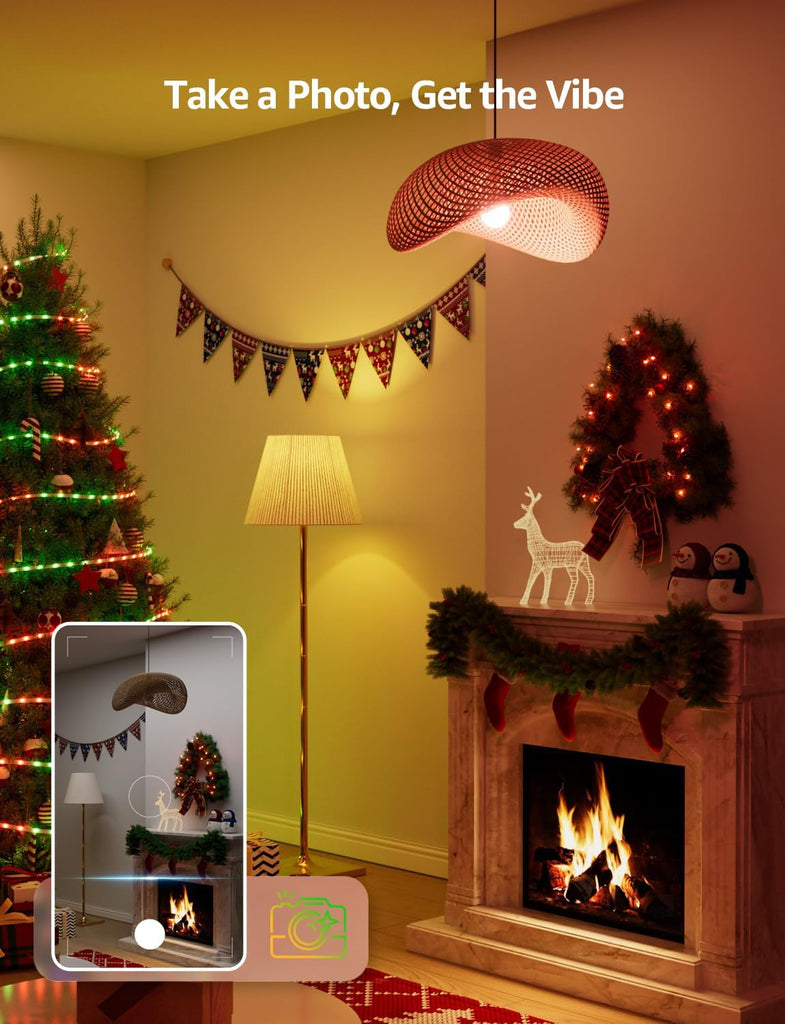 Smart Light Bulbs - WiFi & Bluetooth RGBWW Color Changing LED Bulb Works with Alexa & Google Assistant