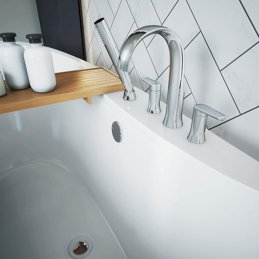 Montego 60 inch L x 27 inch H White Acrylic Freestanding Bathtub