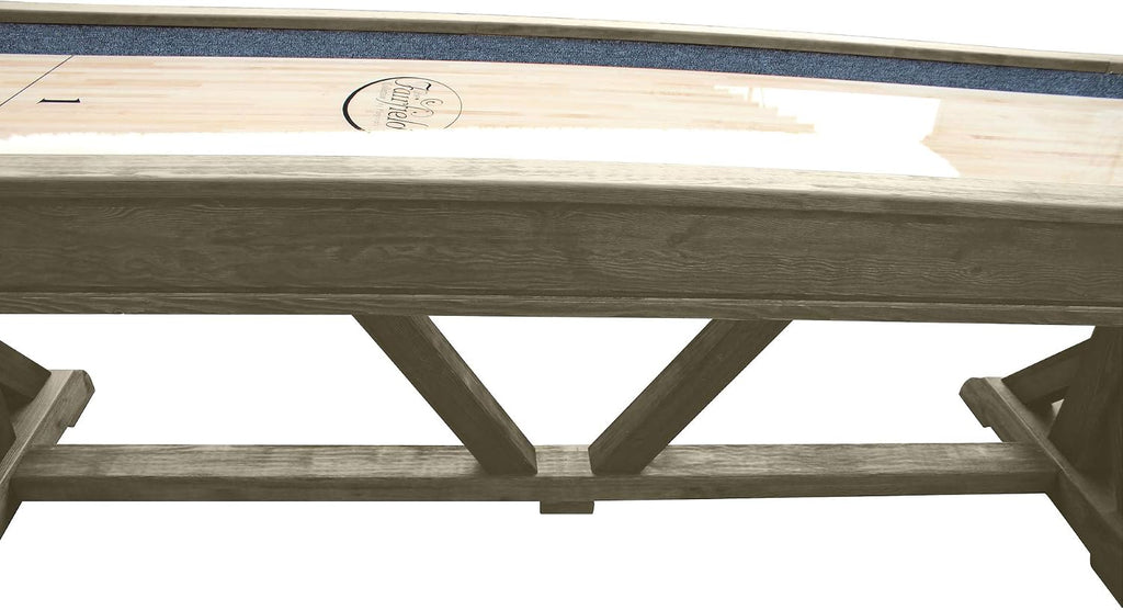 River 12' Weathered Gray Pro-Style Shuffleboard Table