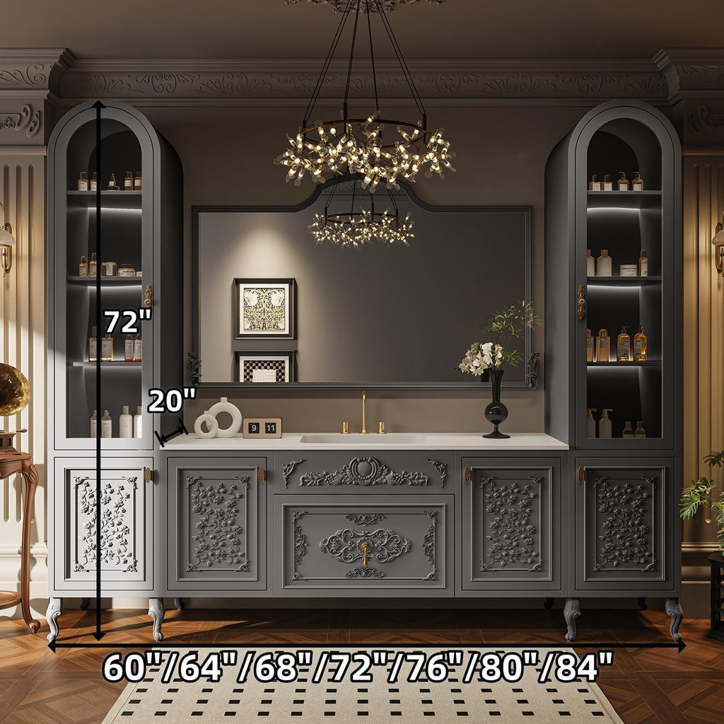 72' Bathroom Vanity with Sink - Modern Bathroom Vanity Cabinet