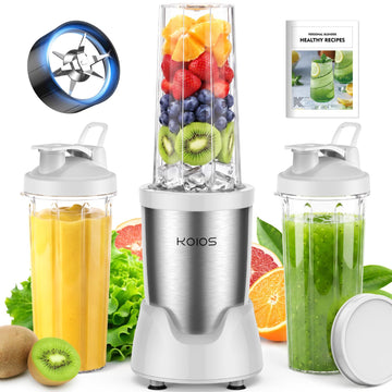Personal Blender for Smoothies with 3 x 22oz To-go Cups, White