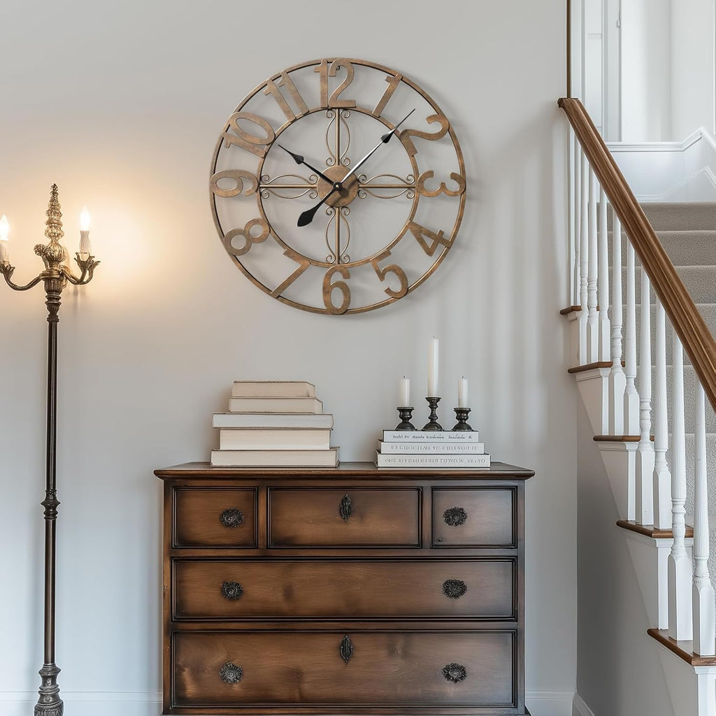 24 inch Wall Clock, Large Wall Clocks for Living Room