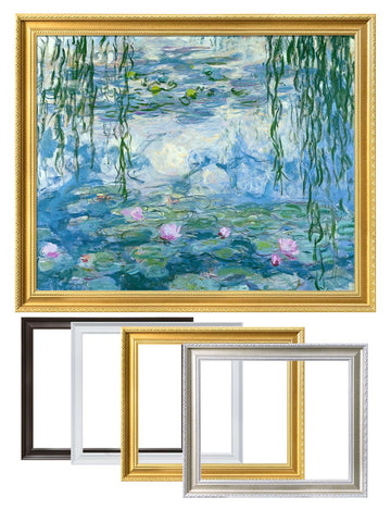 Claude Monet Wall Art Framed, Water Lilies, 35x28''