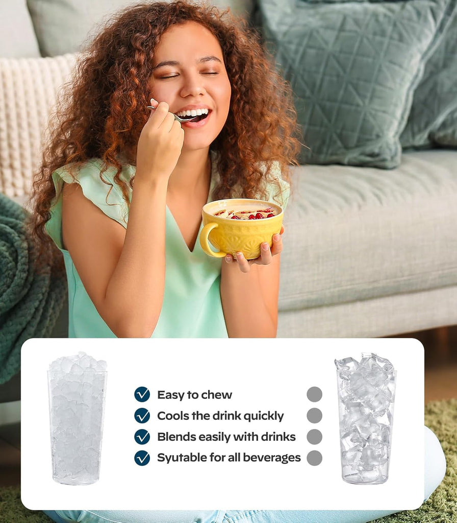Nugget Ice Maker Countertop, Chewable Pellet Ice Machine with Self-Cleanin Function, 33lbs/24H Portable Ice Makers