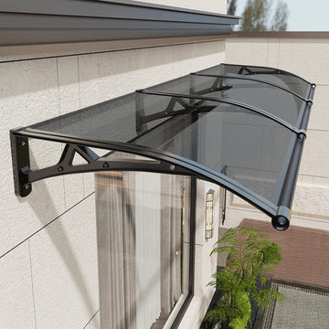 Awning for Door Entrance, Window Awnings Exterior with Aluminum Bracket, UV, Rain & Snow Protection, Durable