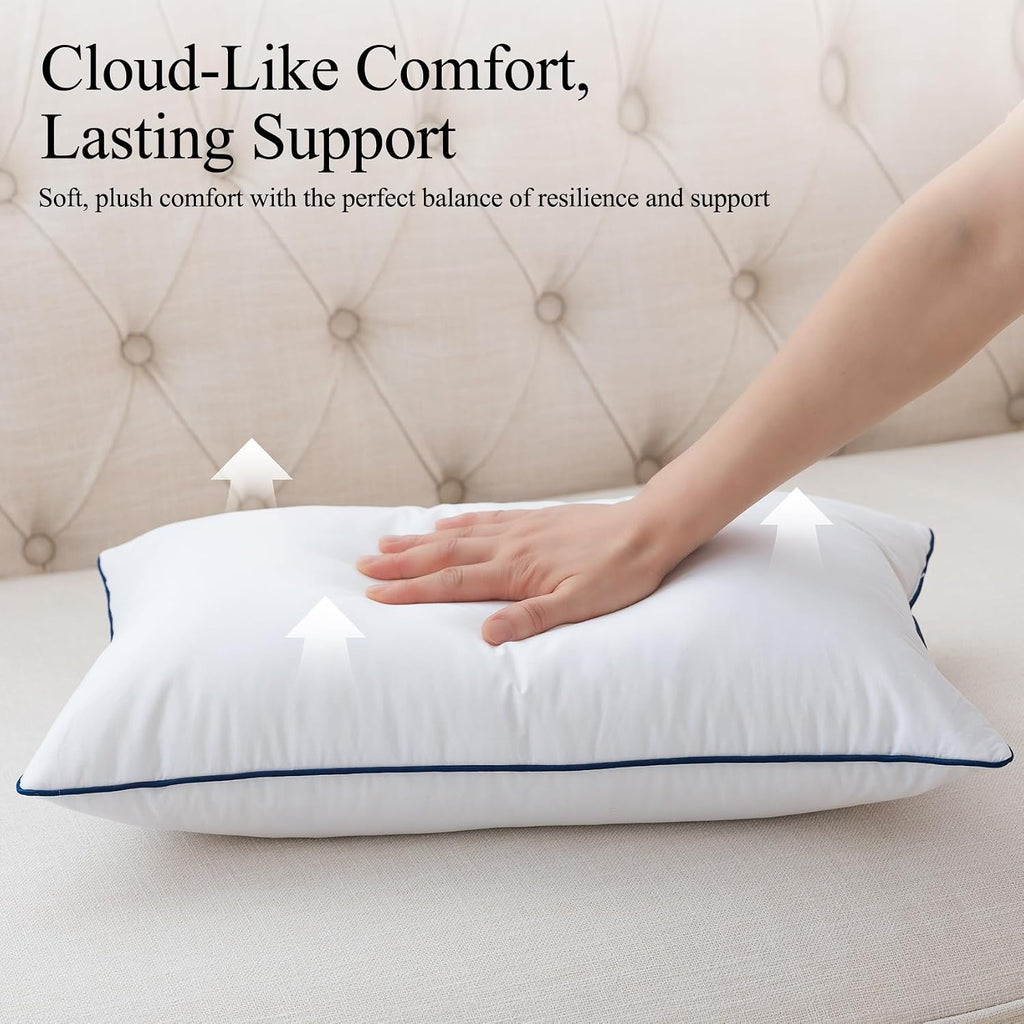 Down 12x20 Pillow Insert, 600g Goose Down & Feather Fill, Decorative Lumbar Throw Pillow Insert with Triple-Layer