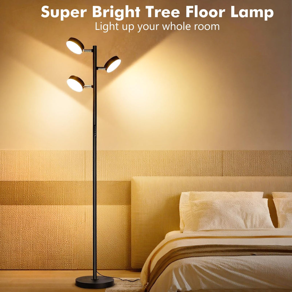 Tree Floor Lamp - Modern Black Standing Lamp