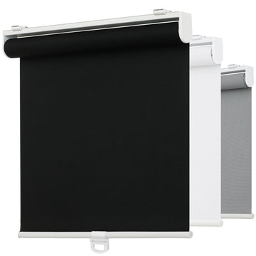 Light Filtering Solar Shades for Indoor Windows, Black