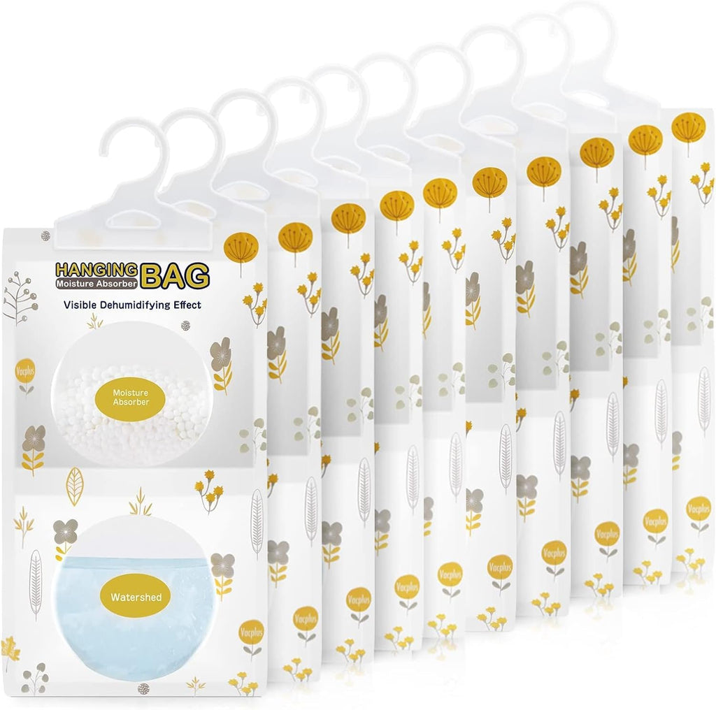 Moisture Absorbers, Hanging Closet Dehumidifier Bags, Humidity Packs, Desiccant