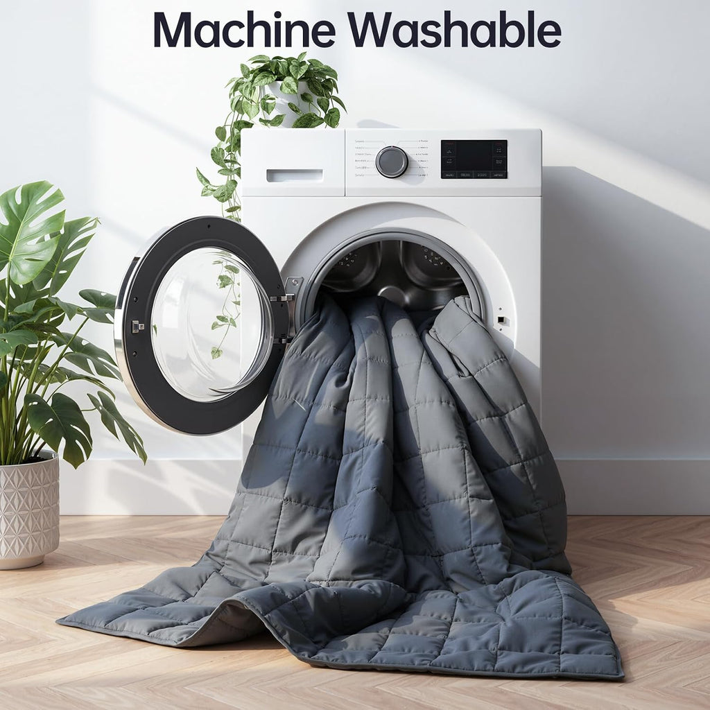 Weighted Blanket 20 lb, 60" x 80" Twin Cooling Cotton Machine Washable