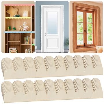 Scalloped Wood Trim, 20 Pack Scallop Wood Trim, 15.75 x 1.57 inch