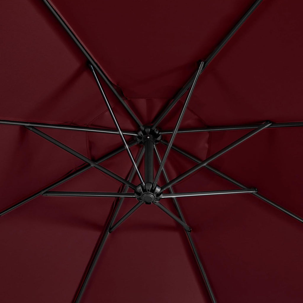 10FT Patio Offset Umbrella w/Handy Tilt & Cross Base