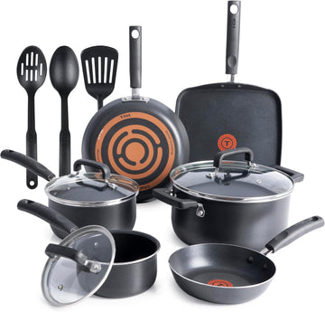 Signature Nonstick Pots and Pans Set 12 Piece, Oven Broiler Safe 350F, Kitchen Cookware Set w/Fry Pans, Saucepans