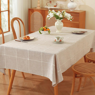 Extra Long Tablecloth 120 Inch Cloth Tablecloths Table Cover for 8 Foot Tables Farmhouse Washable