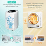 Washer and Dryer Combo Set, 8Lbs Capacity Portable Washing Machine with 6 Wash Programs and 1.5 Cu.Ft. Tumble Laundry