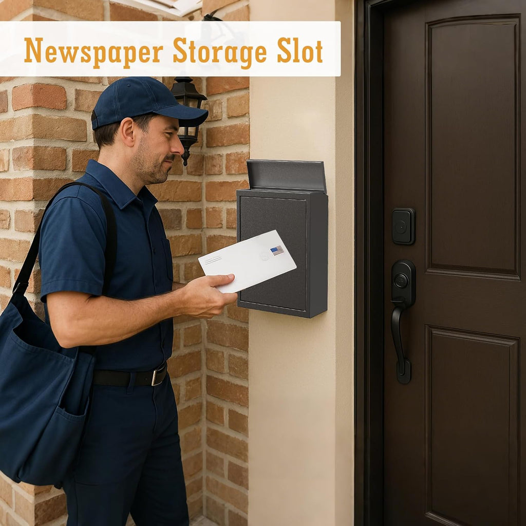 Wall Mount Mailbox Combination Lock, Security Mail Box Box School