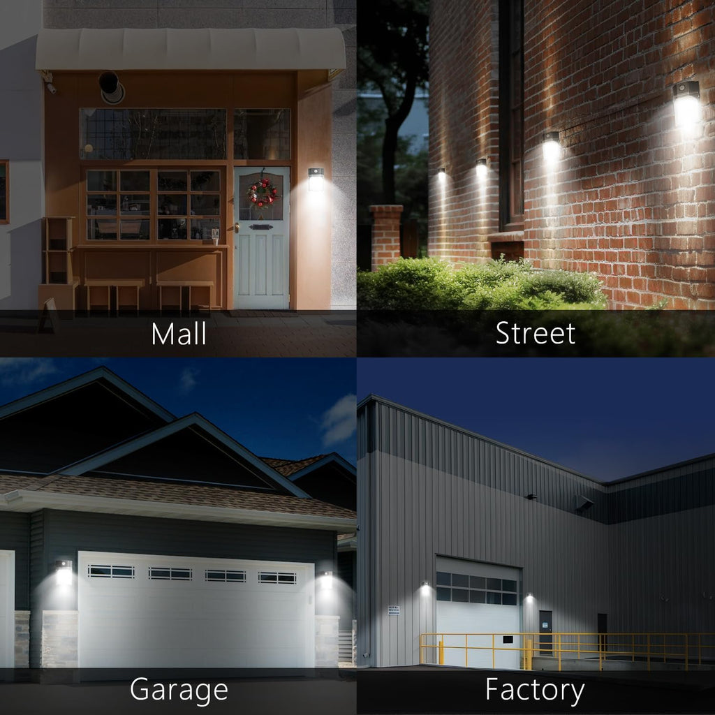 30W LED Wall Pack Light with Dusk to Dawn Sensor, 3600LM, 5000K Daylight, 120Vac Led Porch Lights, IP65 Waterproof