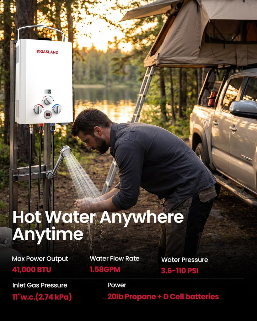 BE158 Tankless Water Heater Propane | CSA Certified | 1.58 GPM, 41