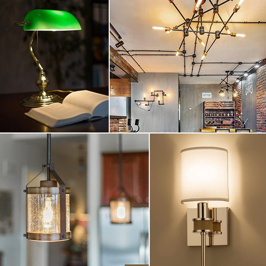 T10 LED Bulb, 5W=60W Equivalent, 3000K Soft White, Vintage Edison Filament Bulb, 500 Lumens, Tubular Light Bulb, Damp (3 Pack)