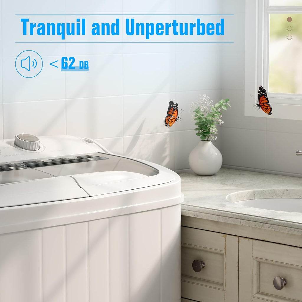 Portable Washing Machine, 17.6 Lbs Compact Mini Washer and Dryer Combo,Twin Tub Laundry Washer with Spin Cycle