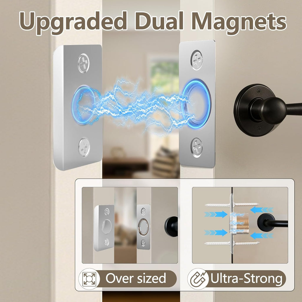 Upgraded Strong Magnetic Door Catch, Replacement for Traditional Door Ball Catch, Quite & Easy to Install, Use for Top