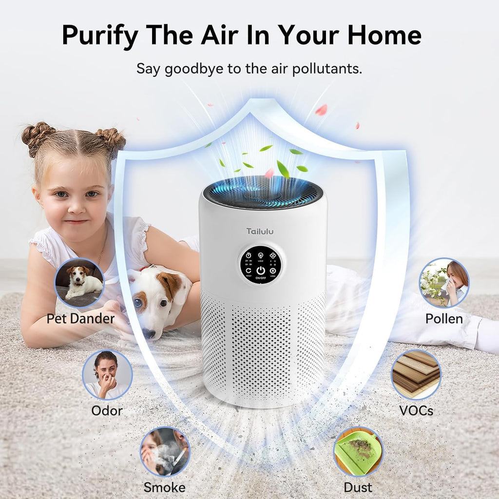 Air Purifiers for Home Up to 1360 Ft², HEPA Air Purifiers for Bedroom Large Room with Washable Filte