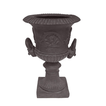 Noble House Adonis Outdoor Roman Chalice Garden Urn Planter in Antique Gray