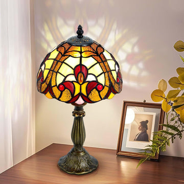 Grand 8-Inch Tiffany Style Table Lamp with E12 Bulb