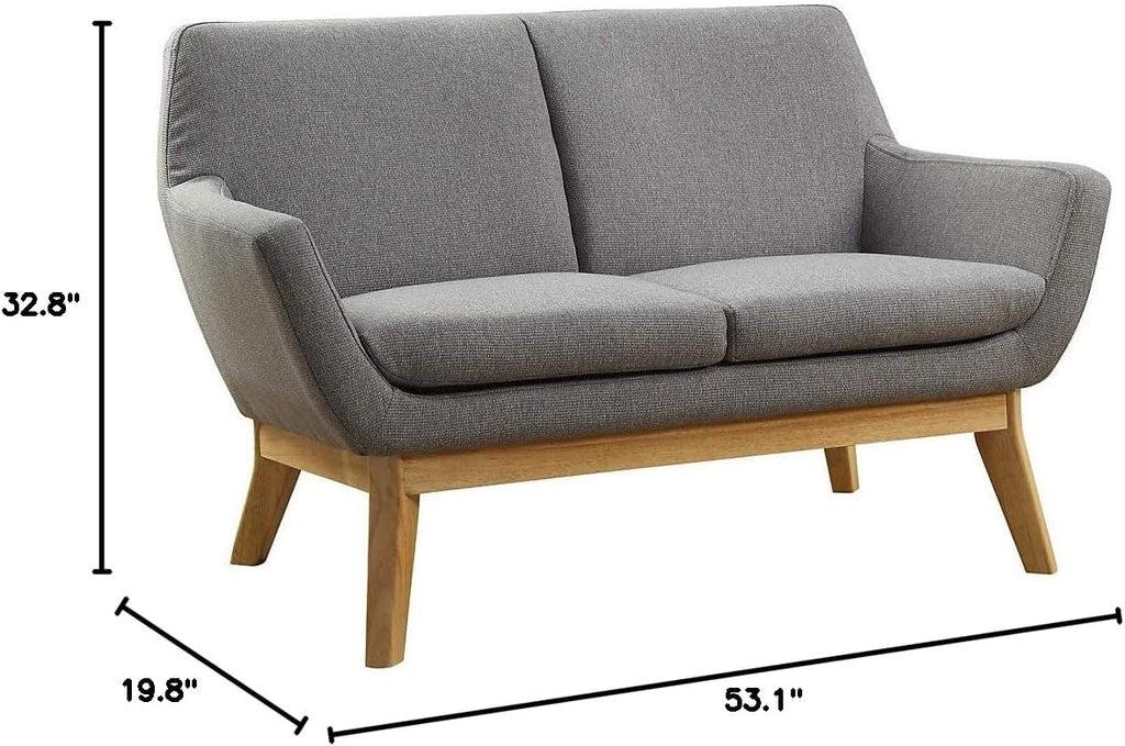 LLR68962 Quintessence Collection Upholstered Loveseat Sofa Gray