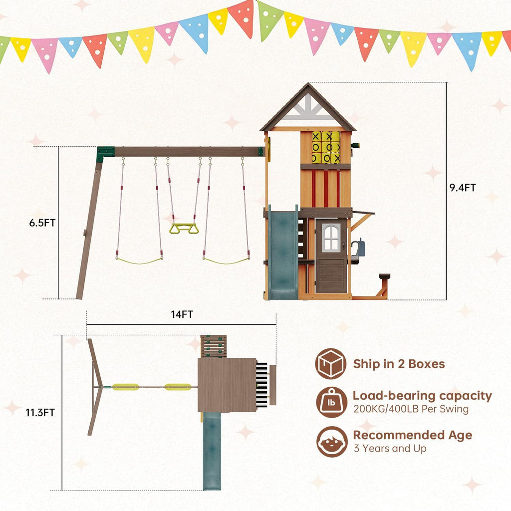 Wooden Swing Sets - Outdoor Playset