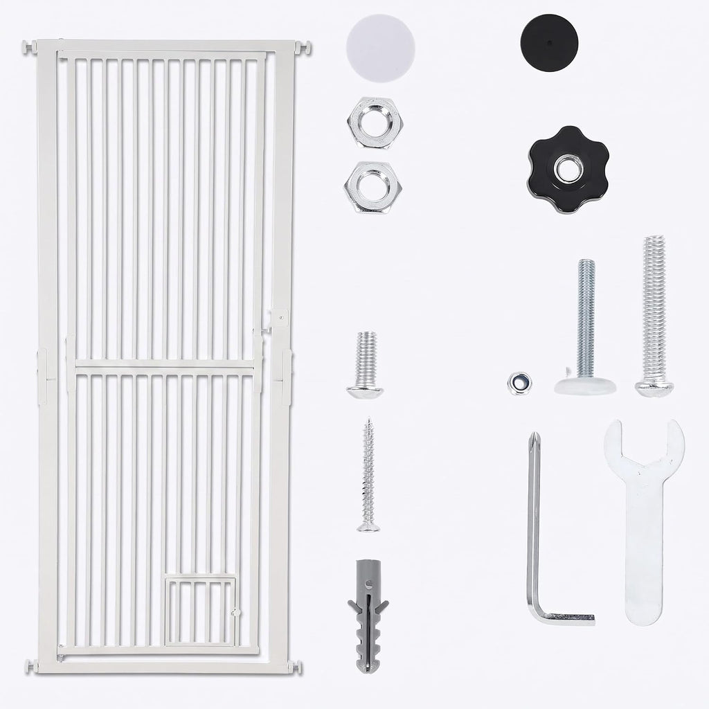 71'' Extra Tall Cat Gate for Doorway, 30.3"-40.9" Width Adjustable
