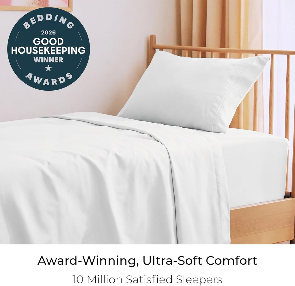 Iconic 4-Piece, Ultra Soft Sheet Set (Queen, White)