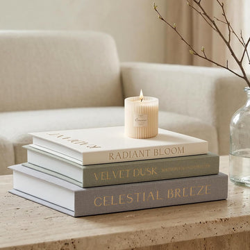 Decorative Books Decor, Set of 3 Neutral Linen Storage Boxes | Linen Faux Book Boxes with Hidden Storage for Coffee