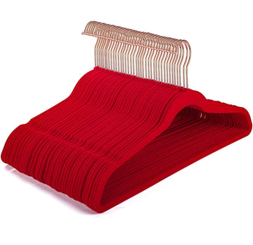 Velvet Hangers Non Slip Suit Hangers 50 Pack, Space Saving Clothes Hanger Premium Velvet Non Slip Hanger Ultra Thin