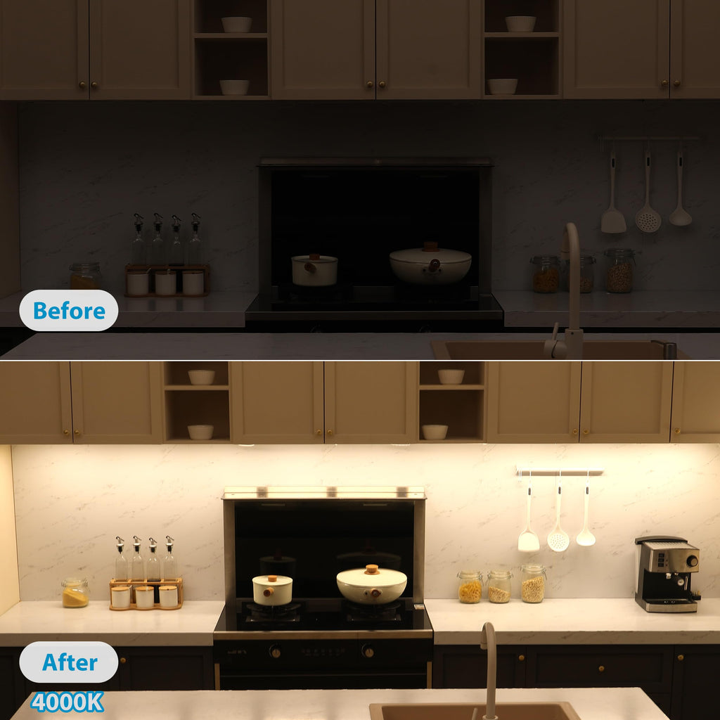 Under Cabinet Lighting Plug in. 3 Light Bar Kit. Cool White