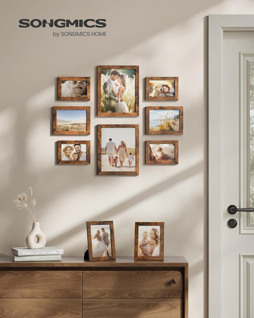 Collage Picture Frames, Set of 10, Glass