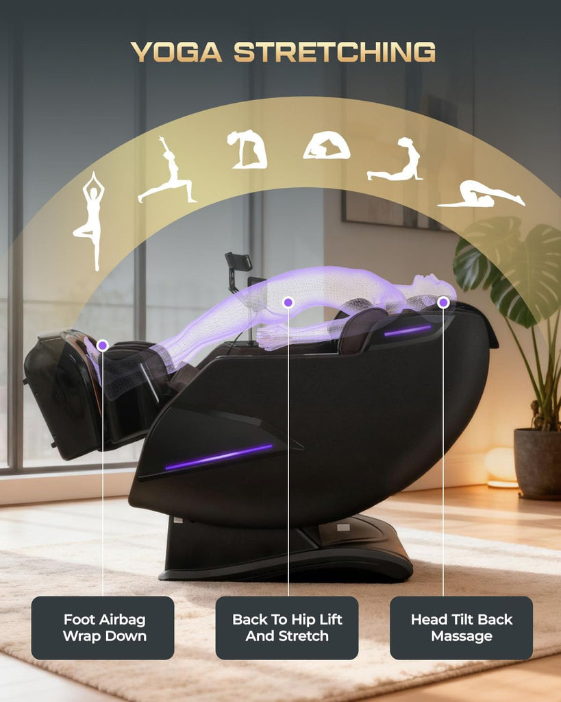 4D Massage Chairs Full Body,Zero Gravity SL-Track Shiatsu Massage Chair Recliner,Core Heating,20 Massage