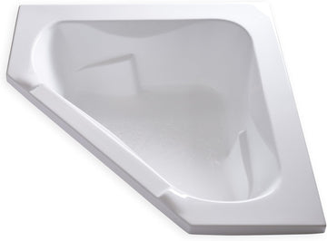 Tubs - CT6060 - Acrylic Fiberglass Soaking Classic Corner Bathtub - White Triangle Two Person Acrylic bath tubs for