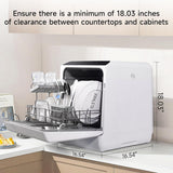 Portable Dishwasher Countertop, Countertop Dishwasher With Water Tank, Counter Top Dishwasher With 5 wash Programs