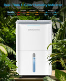 21 Pints Dehumidifier for Basement, 1500 Sq. Ft Dehumidifiers for Home with Drain Hose