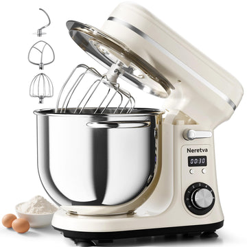 Super Stable Stand Mixer with Low Noise Operation, 6.34 QT Capacity