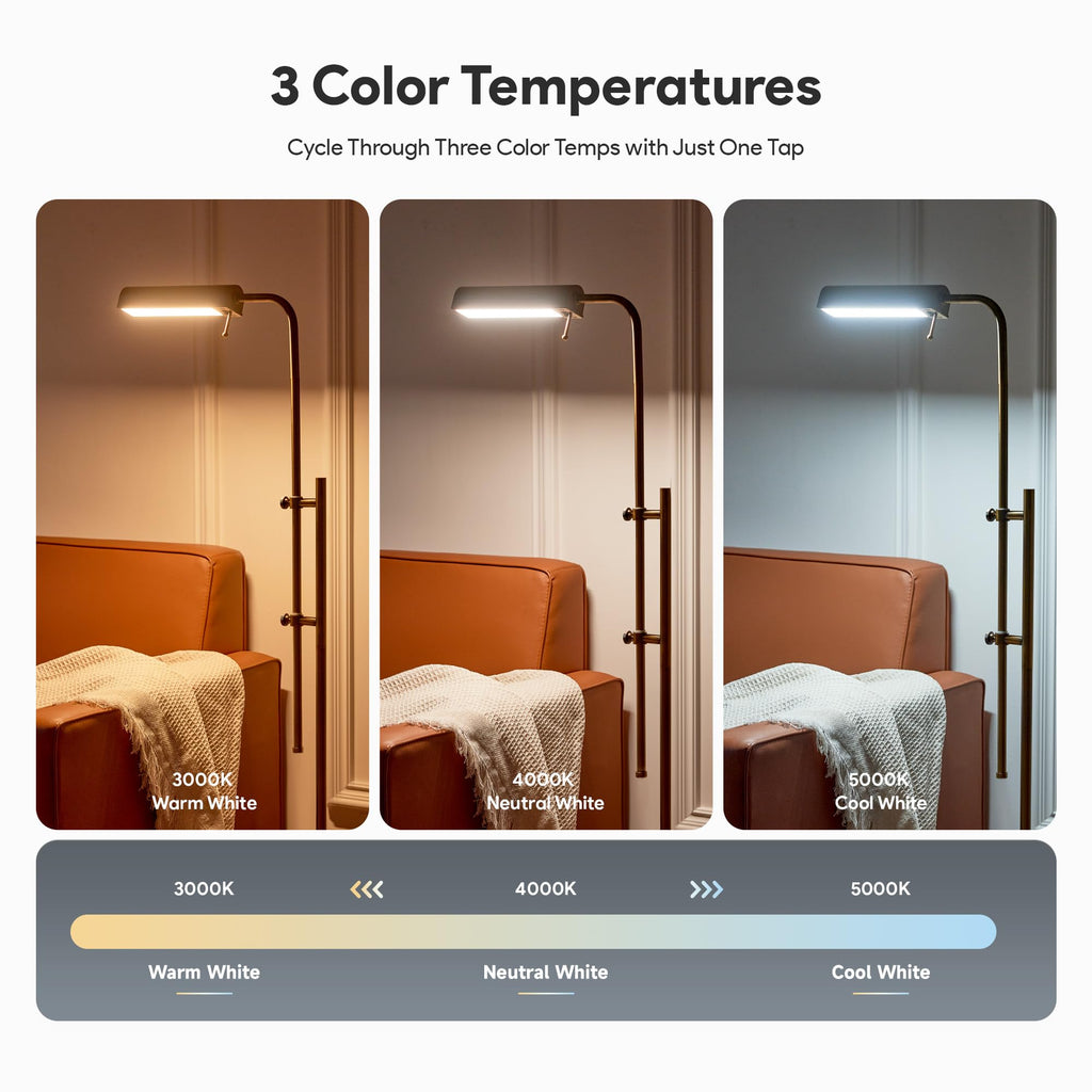 Industrial Floor Lamp, Adjustable LED Floor Lamp