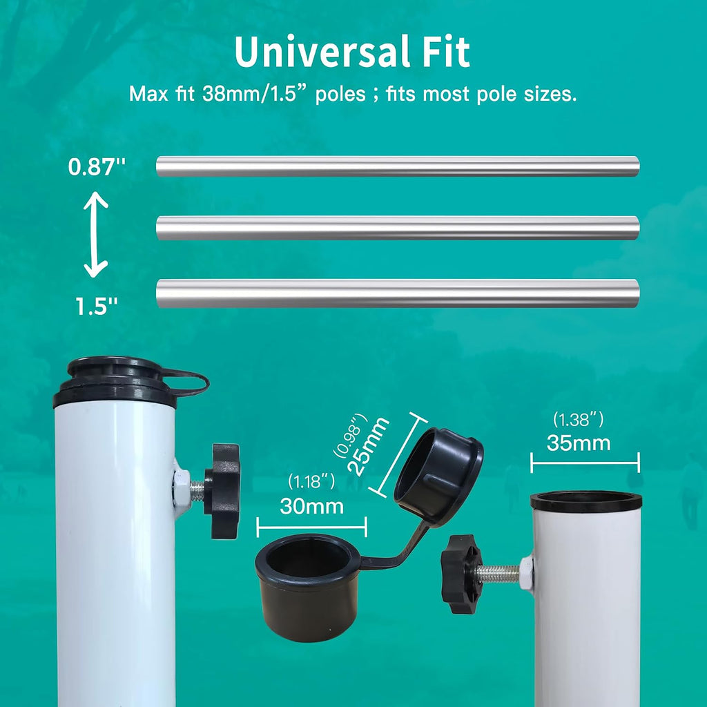 Foldable Portable Beach Umbrella Stand-Portable Patio Umbrella Base Holder,Outdoor Sunshade Anchor,with Weight Bag,Rust