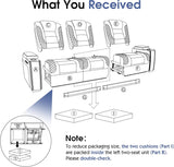 VanAcc Home Theater Seating, Power Movie Loveseat Recliner with USB & Wireless Charging