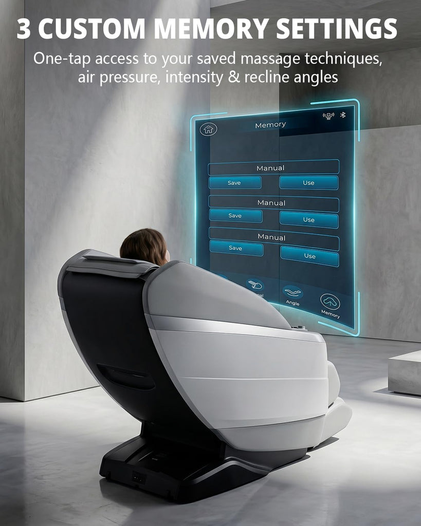 4D Massage Chair Full Body Zero Gravity Recliner,36 Airbags | Flexible 166° SL-Track with Yoga Stretch,18 Massage